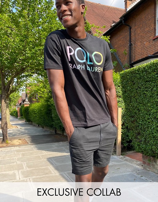 Polo Ralph Lauren x ASOS exclusive collab prepster short in black with gold logo