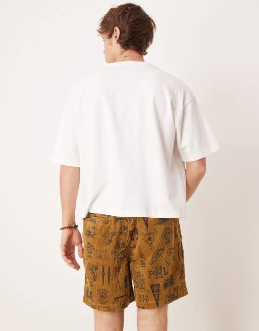 Polo Ralph Lauren - Prepsters - Beige shorts med dagbogsprint i fløjl, 2 af 5
