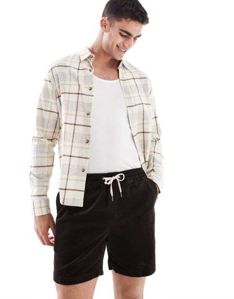 Polo Ralph Lauren Prepsters flat front cord shorts in brown - view 1
