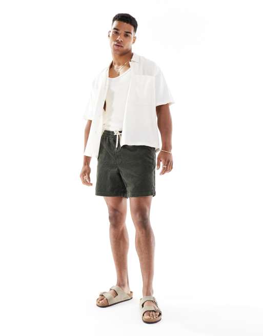 Polo Ralph Lauren Prepsters flat front cord shorts in charcoal, 4 of 5