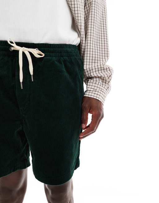 Polo Ralph Lauren Prepsters flat front cord shorts in mid green, 2 of 5