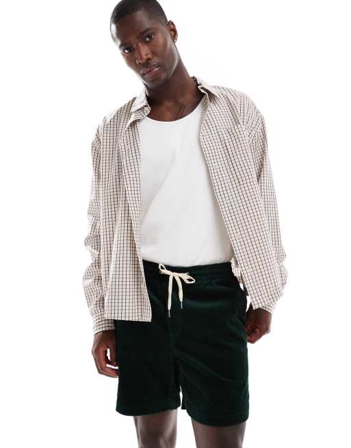 Polo Ralph Lauren Prepsters flat front cord shorts in mid green, 3 of 5