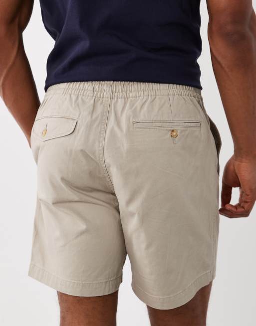 Polo Ralph Lauren Prepsters icon logo stretch twill shorts in beige, 5 of 5