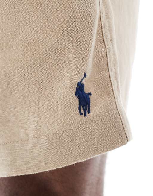 Polo Ralph Lauren - Prepsters - Short d'ensemble en lin avec logo emblématique - Beige, 3 de 5