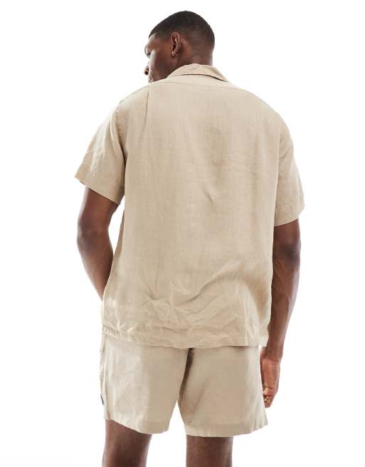 Polo Ralph Lauren - Prepsters - Short d'ensemble en lin avec logo emblématique - Beige, 4 de 5