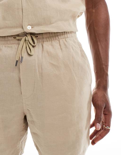Polo Ralph Lauren - Prepsters - Short d'ensemble en lin avec logo emblématique - Beige, 5 de 5