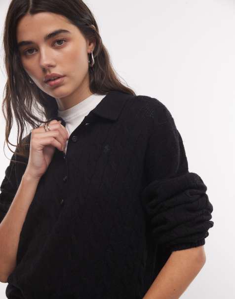 Polo Ralph Lauren pull à col à carreaux noir - view 1