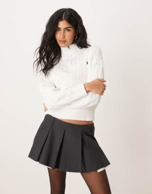 Polo Ralph Lauren - Pull à col zippé - Blanc