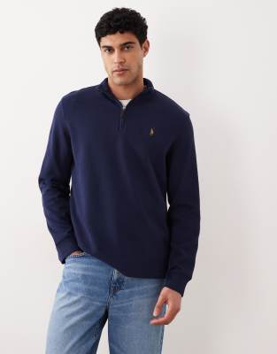Polo Ralph Lauren - Pull à logo emblématique et demi-fermeture éclair - Bleu marine