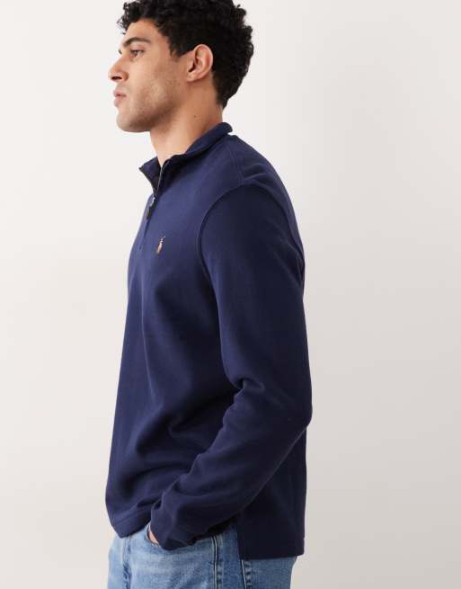 Polo Ralph Lauren - Pull à logo emblématique et demi-fermeture éclair - Bleu marine, 2 de 5