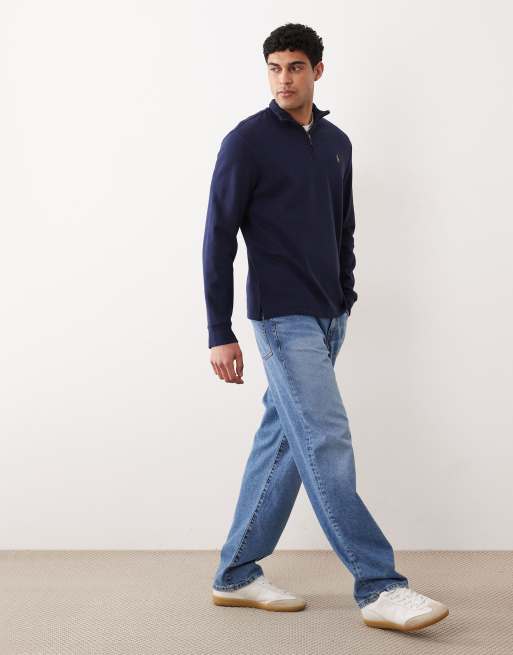 Polo Ralph Lauren - Pull à logo emblématique et demi-fermeture éclair - Bleu marine, 3 de 5