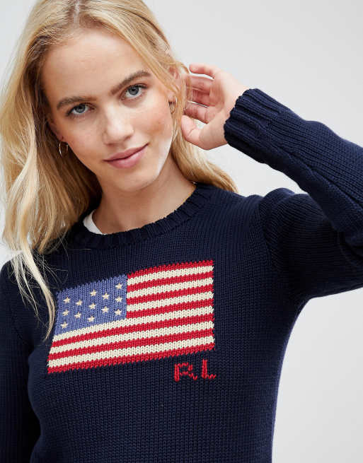 Pull ralph lauren discount femme drapeau américain