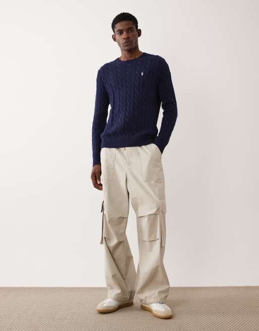 Polo Ralph Lauren - Pull en coton torsadé avec logo emblématique - Bleu marine, 2 de 5