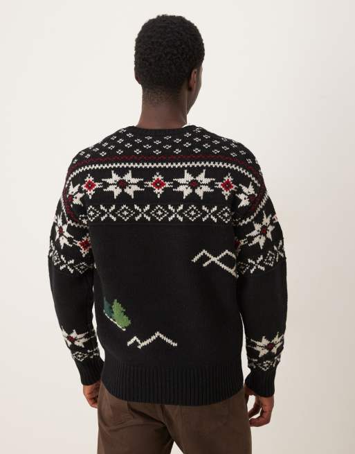 Polo Ralph Lauren - Pull en maille de laine à motif skieur - Noir, 3 de 5