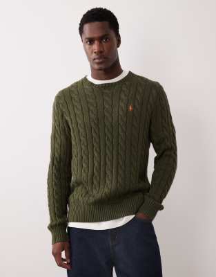 Polo Ralph Lauren - Pull en maille torsadée à logo emblématique - Vert