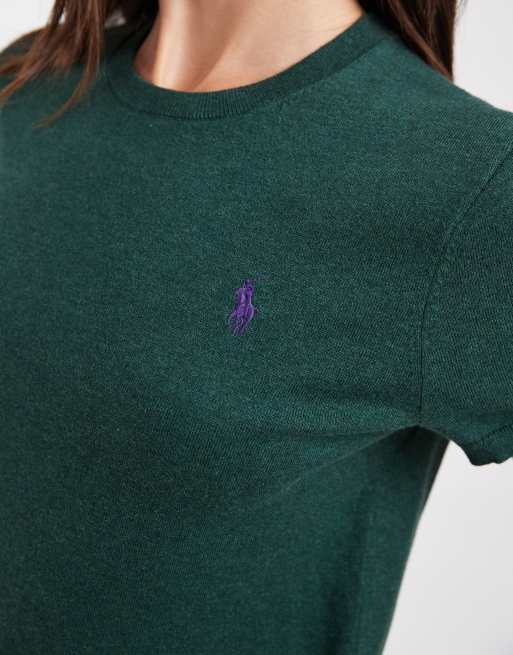 Polo Ralph Lauren pull fin en maille à manches courtes vert, 3 de 4