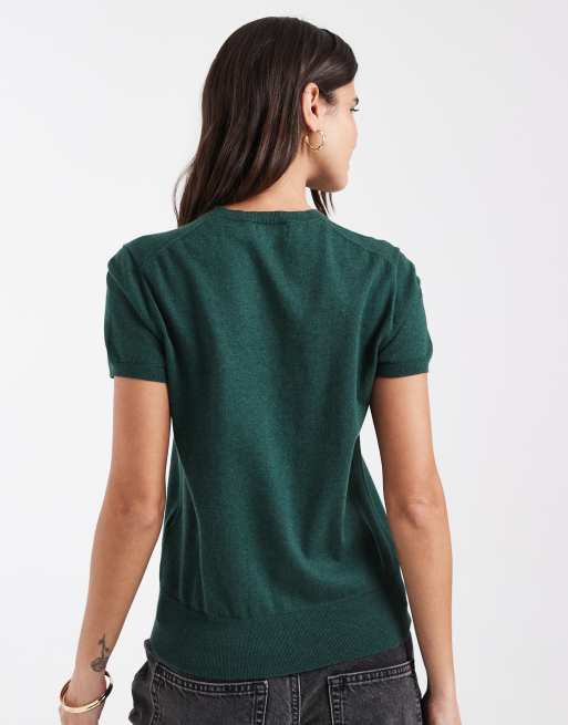 Polo Ralph Lauren pull fin en maille à manches courtes vert, 4 de 4