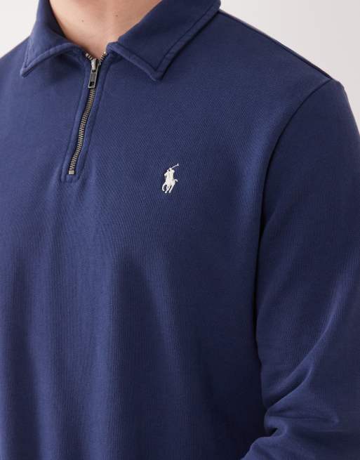 Polo Ralph Lauren – Pullover aus Baumwollstrick in Marineblau mit Pony-Logo, 5 von 5