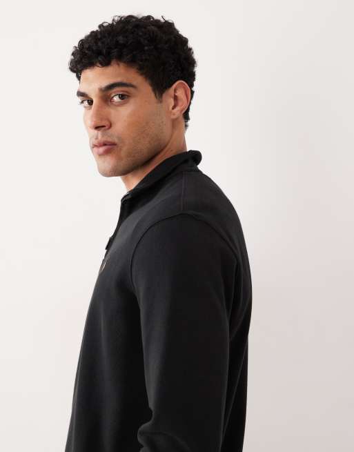 Polo Ralph Lauren – Pullover in Schwarz mit Pony-Logo und kurzem Reißverschluss, 4 von 5