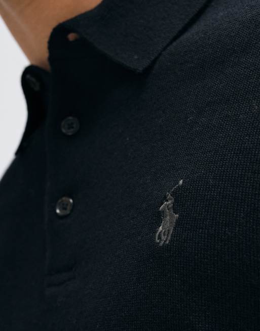Polo Ralph Lauren Pullover mit Icon-Logo aus Merinowolle in Schwarz, 3 von 5