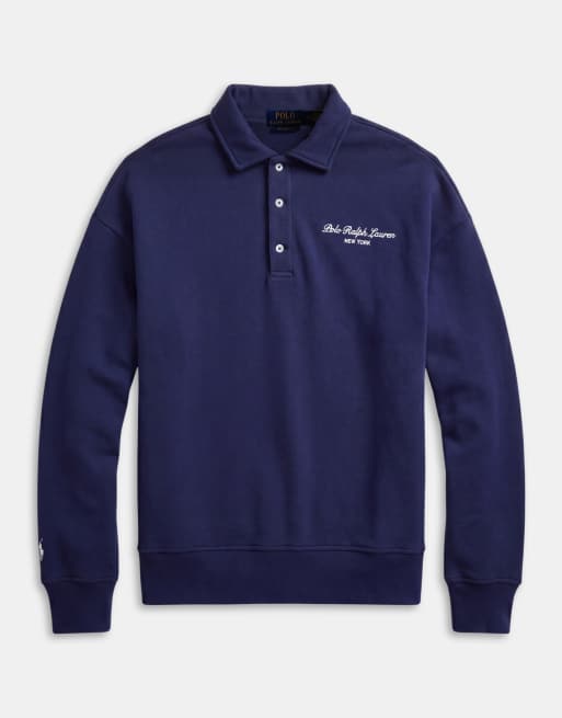 Polo Ralph Lauren pullover sweatshirt in navy, 6 of 9