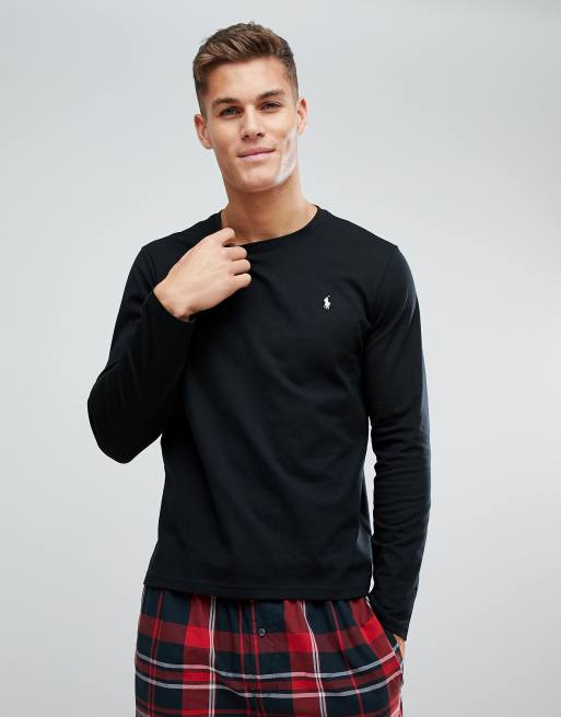 Polo Ralph Lauren Pyjama Set Check Pants Black LS Top Gift Set | ASOS