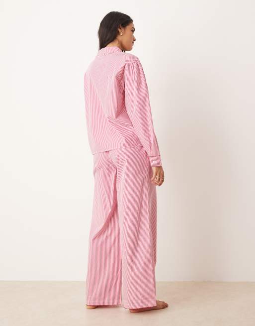 Polo Ralph Lauren Pyjama set with wip stitch in college pink x white cloud, 3 of 4