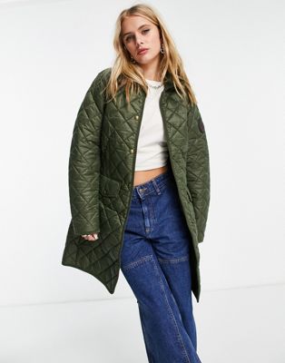Polo Ralph Lauren quilted coat in olive green  - ASOS Price Checker