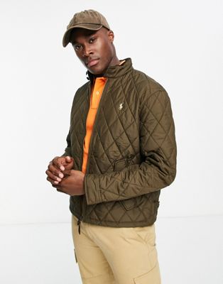 Polo Ralph Lauren quilted harrington jacket in dark brown - ASOS Price Checker