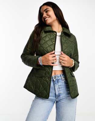 Shop Polo Ralph Lauren Quilted Jacket In Dark Green