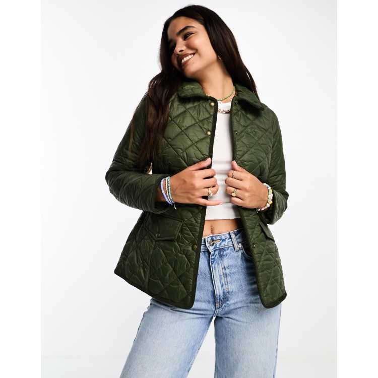 Polo Ralph Lauren Women's Quilted Jacket In Olive Green NWT