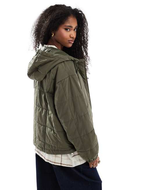 Polo Ralph Lauren quilted jacket with logo in olive green, 4 of 4
