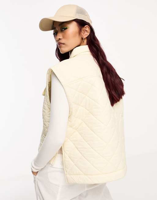 Polo Ralph Lauren quilted puffer vest in cream