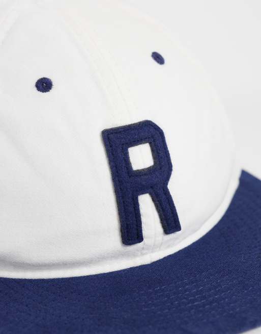 Polo Ralph Lauren R logo baseball cap in white and navy, 3 of 3