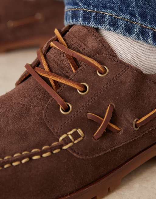 Polo Ralph Lauren Ranger deck boat shoes in dark brown | ASOS