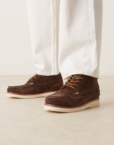 Polo Ralph Lauren Ranger suede work boots in dark brown - view 1