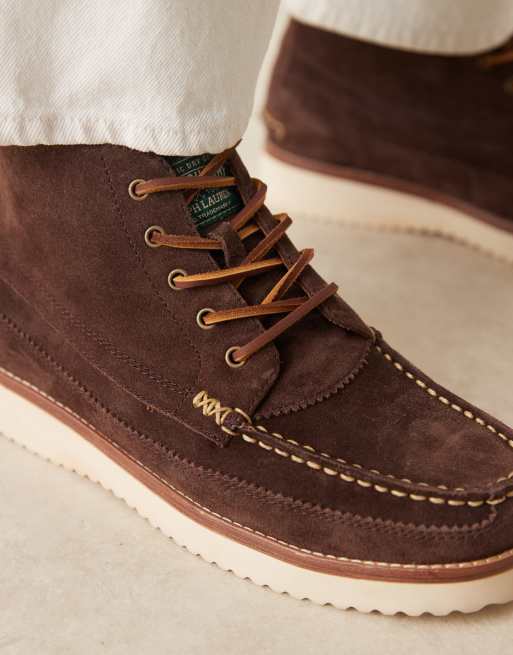 Polo Ralph Lauren Ranger suede work boots in dark brown, 3 of 4