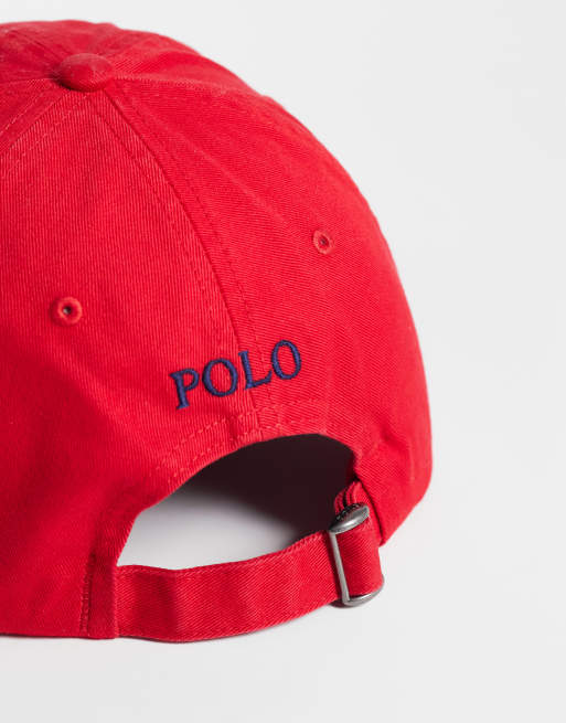 Polo Ralph Lauren - Rød baseball-kasket med ikonlogo, 3 af 3