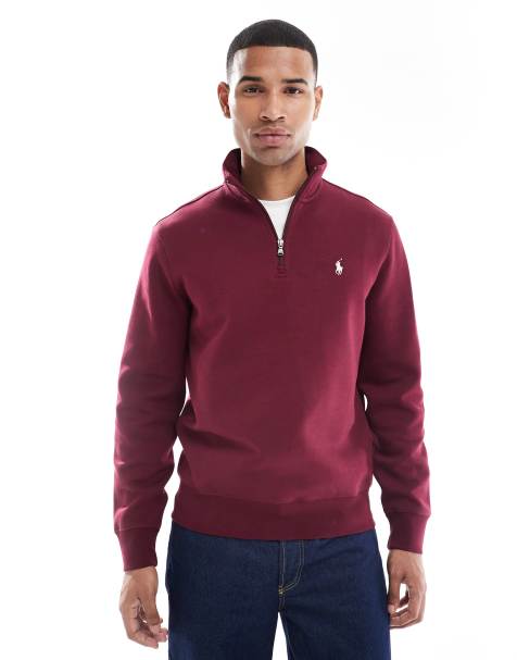 Polo Ralph Lauren - Rød og langærmet sweatshirt med logoikon - view 1