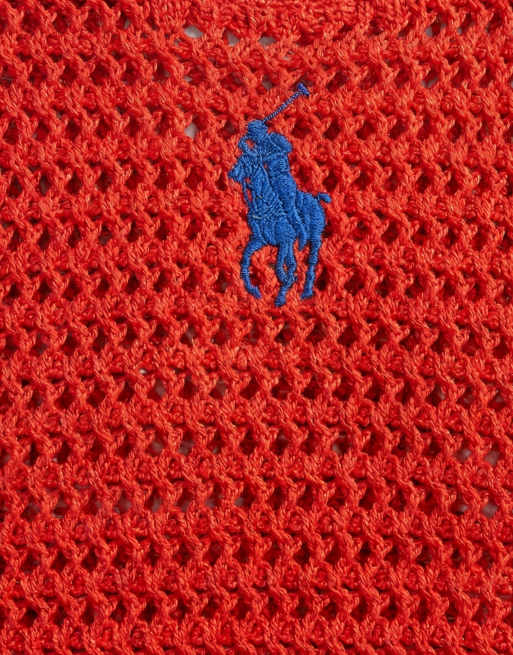 Polo Ralph Lauren - Rød pullover-vest i strik, 8 af 8
