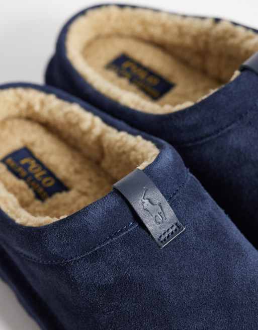 Polo Ralph Lauren Reade mule sabot en daim bleu marine, 4 de 4