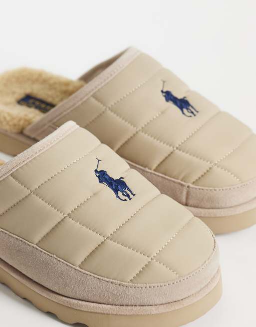 Polo Ralph Lauren Reade Pantoffeln mit Icon-Logo in Beige, 3 von 5