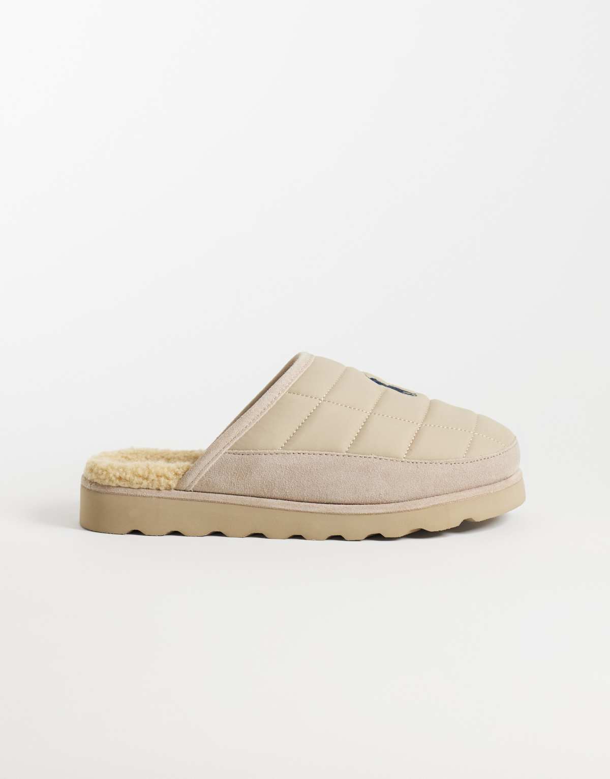Polo Ralph Lauren Reade zapatillas destalonadas con logotipo icónico en beige