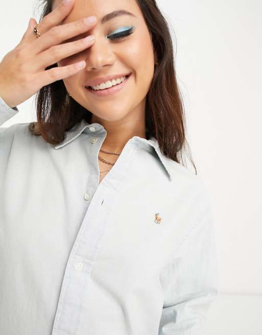 Polo Ralph Lauren - Recht chambray overhemd met icoonlogo in lichte wassing
