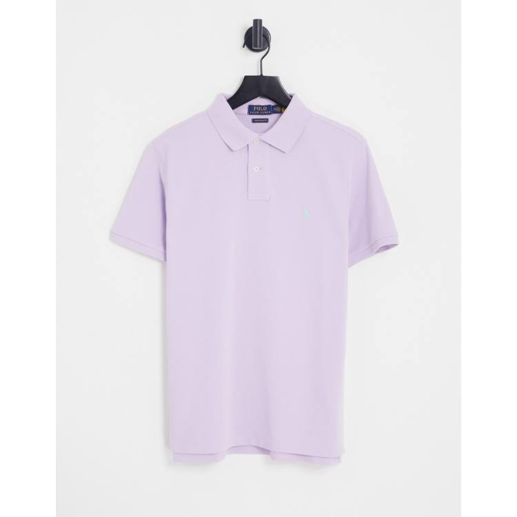 vereist leiderschap Handboek Polo Ralph Lauren regular fit pique polo in lilac with pony logo | ASOS