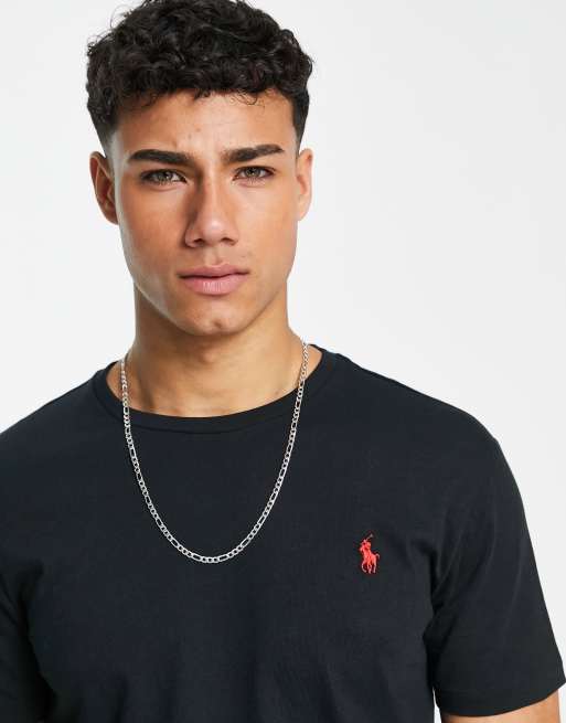 Polo Ralph Lauren regular fit t shirt with crew neck in black ASOS