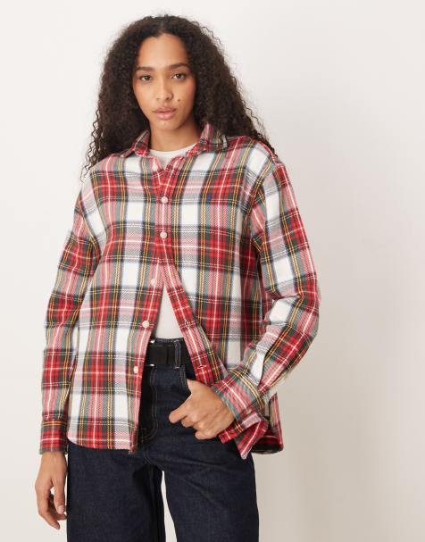 Polo Ralph Lauren relaxed fit plaid shirt with icon logo in green - view 1