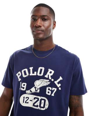 Polo Ralph Lauren retro collegiate logo print T-shirt classic oversized ...