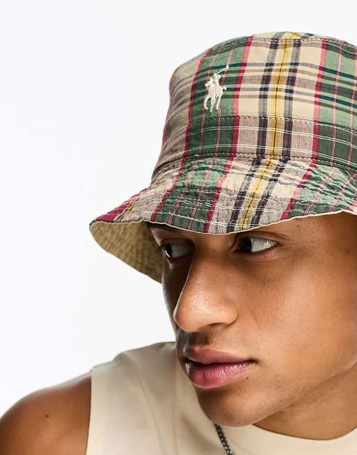 Ralph Lauren / Reversible Plaid Bucket Hat, yymkw