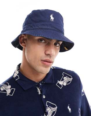 Polo bucket hat khaki hotsell